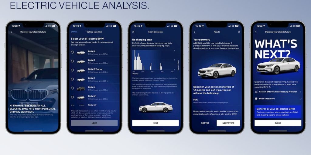 BMW una nuova funzione dell'app per mostrare quanto sia facile guidare un EV. | Elettronauti.it