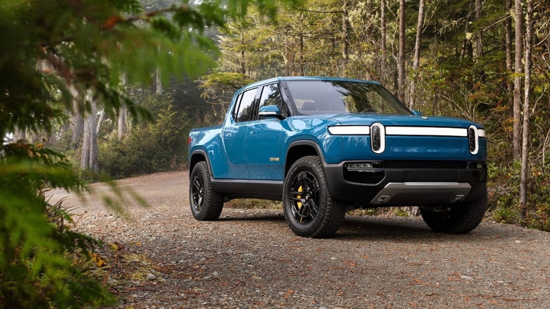 Rivian R1T Anteriore Blu