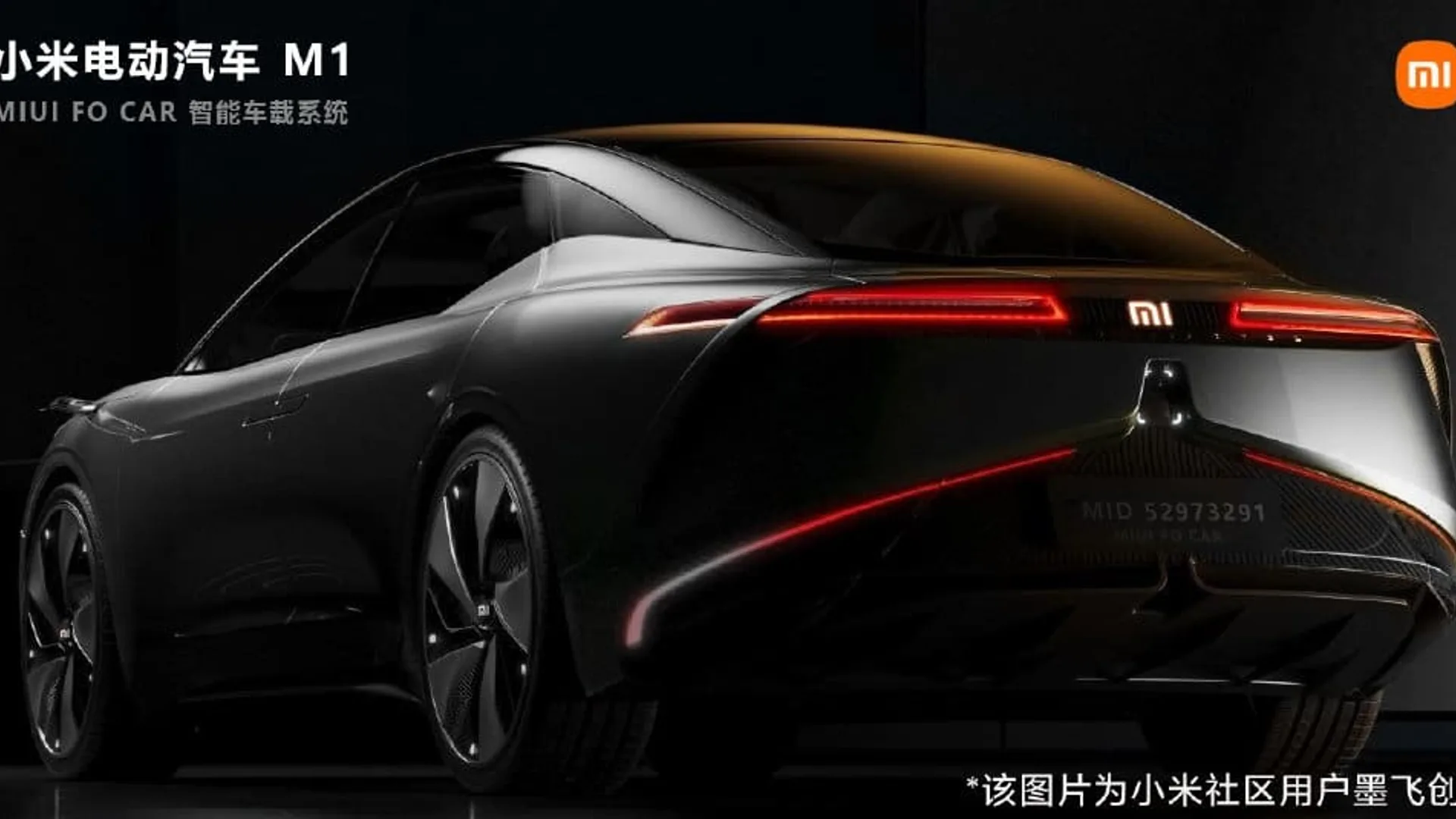 Xiaomi Car Render Posteriore