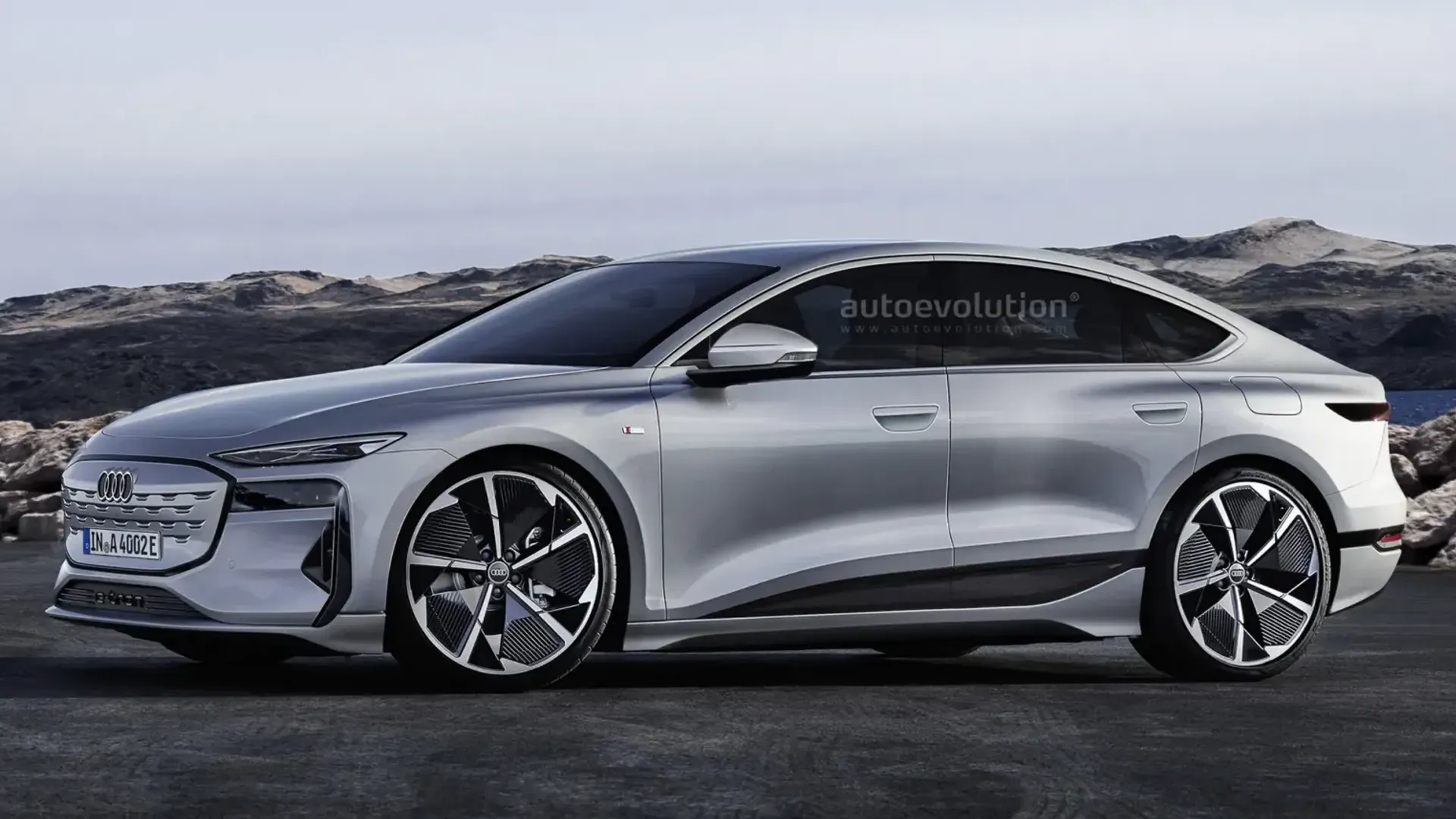 Audi A4 e-tron render laterale