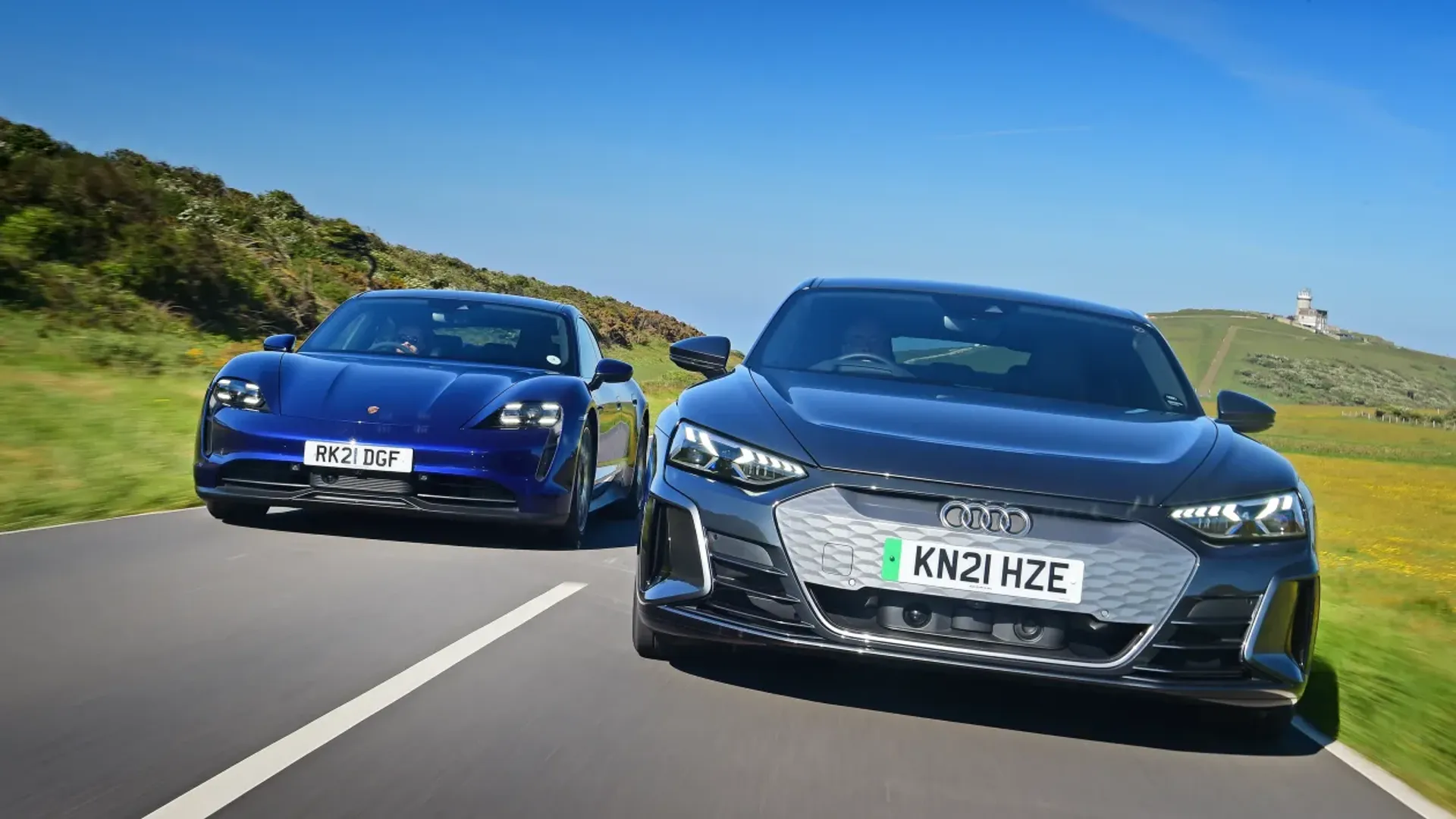audi e-tron gt e porsche taycan