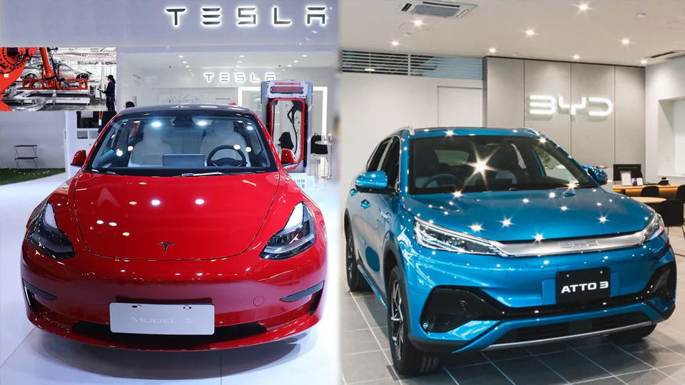 Tesla e BYD sono in testa nel mondo delle auto elettriche, mentre i produttori di auto giapponesi vanno a rilento.