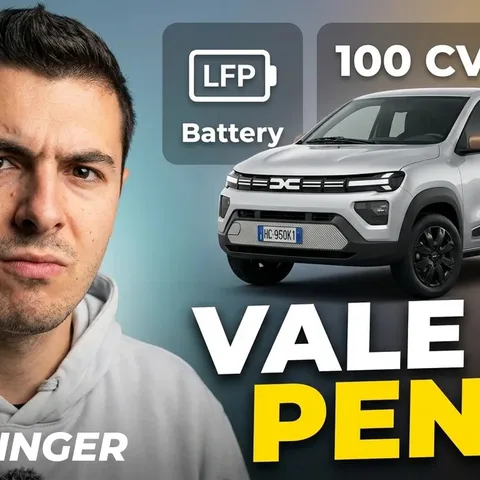Copertina del video dedicato alla Dacia Spring 100 con batteria LFP, ricarica e funzione Vehicle-to-Load