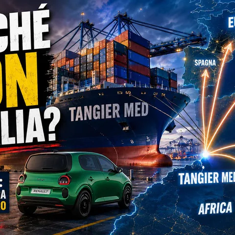 Copertina del video sulla fabbrica Renault di Tangeri e sul collegamento logistico con il porto Tanger Med