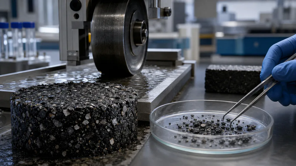 Tema dell’asfalto modificato con plastica LDPE riciclata sottoposto a prove di laboratorio