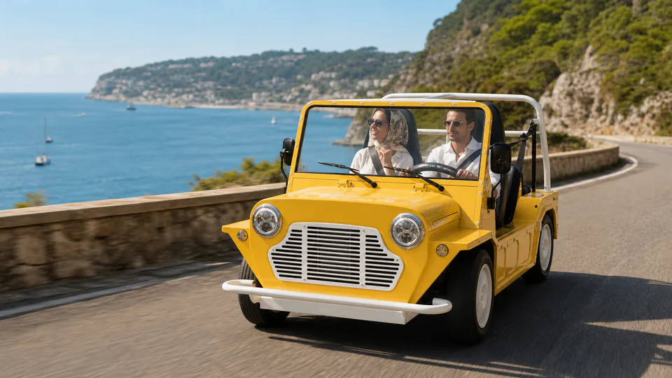 La Electric Moke Mk2, piccola vettura elettrica aperta con autonomia dichiarata di 170 km