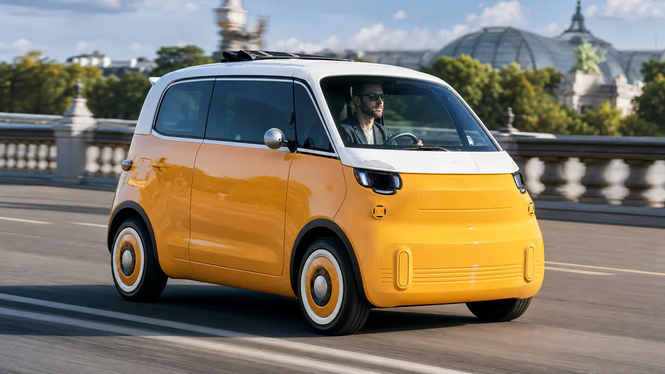 Il concept Fiat Multiplina, quadriciclo elettrico L7e a quattro posti presentato al Salone di Parigi 2026