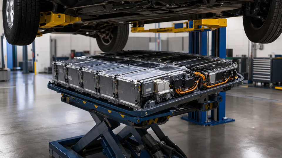 Sostituzione del pacco batteria da 98 kWh di una Ford F-150 Lightning