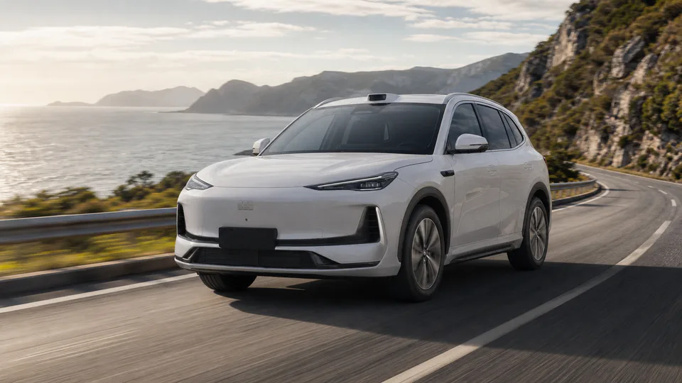 La Geely EX5 aggiornata con vano anteriore, motore posteriore e LiDAR sul tetto