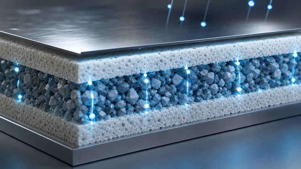Elettrolita composito solido a tre strati sviluppato per batterie al litio-metallo