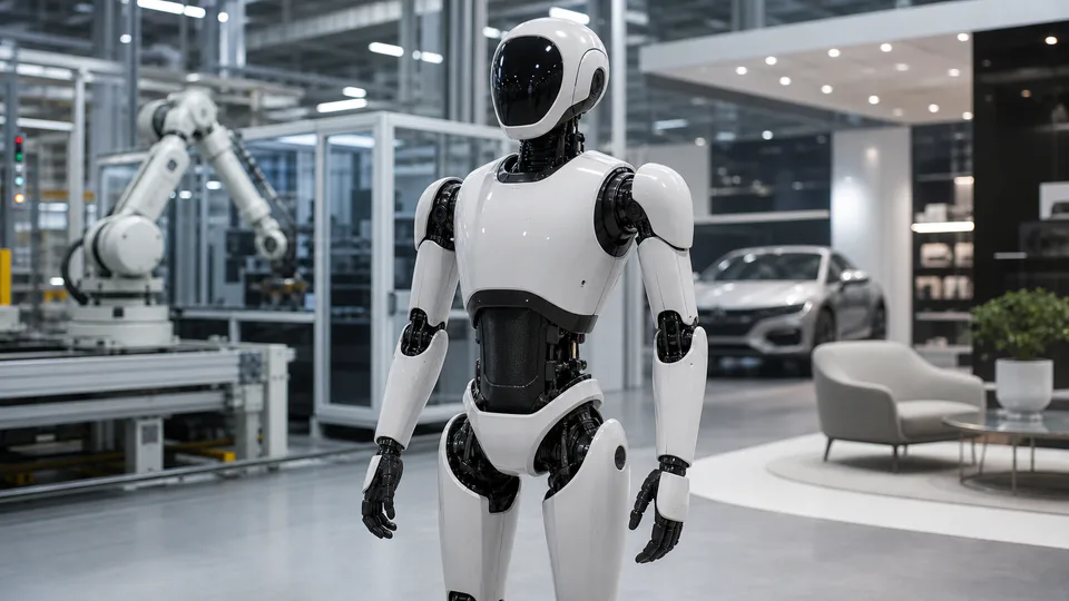 Il design brevettato del robot umanoide sviluppato internamente da BYD e associato al progetto Xiao Di
