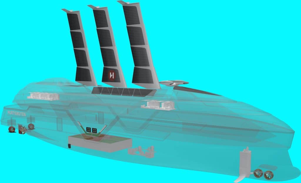 Questa nave da crociera elettrica utilizzerà tre giganteschi pannelli solari retrattili per alimentasi | Elettronauti.it