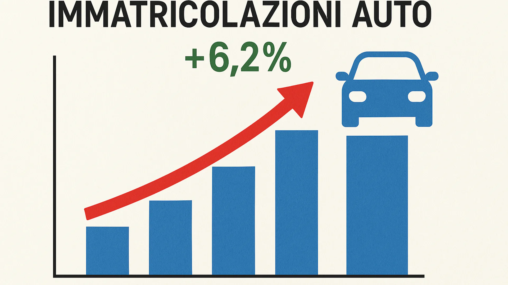 Ripresa a marzo delle immatricolazioni auto, crescita del 6,2%