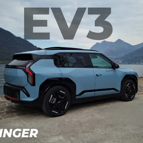 Copertina del video dedicato alla prova della Kia EV3 GT Line, con focus su comfort, consumi e ricarica
