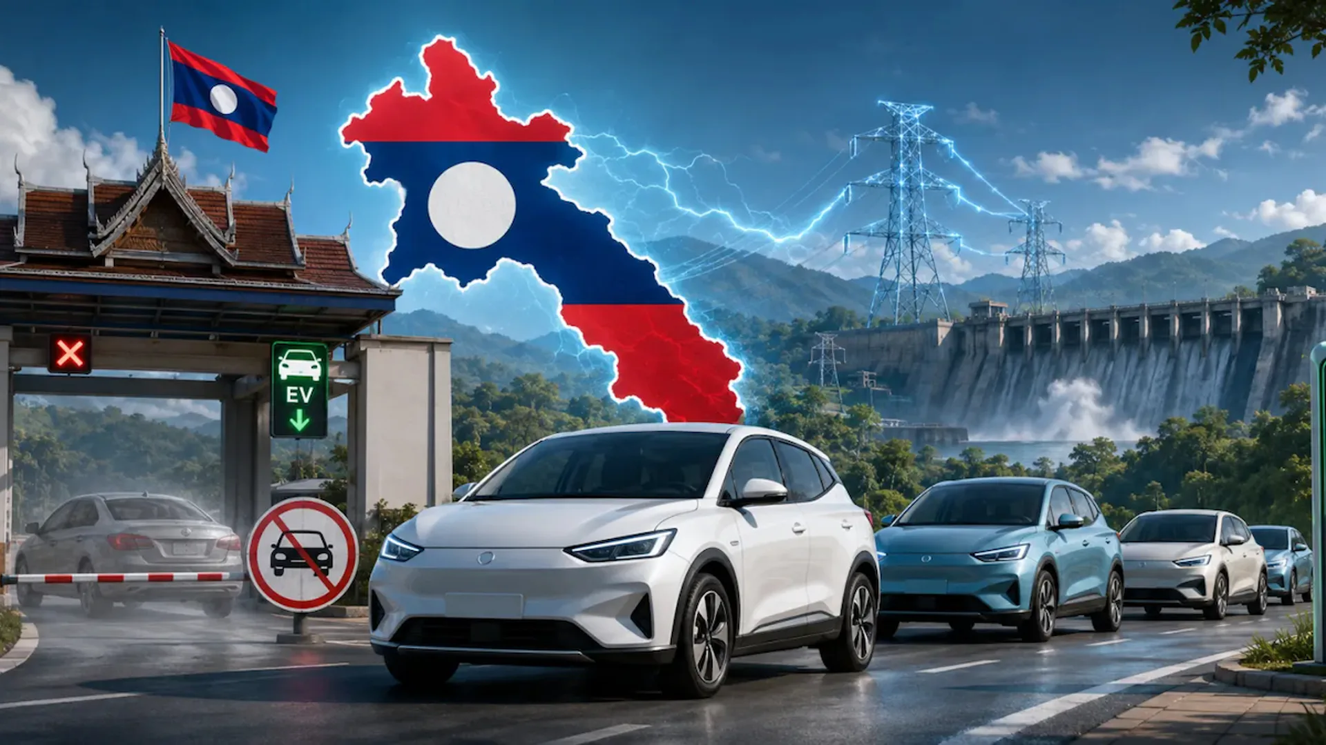 Laos vieta benzina e diesel: solo EV importate