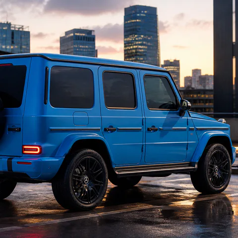 Il prototipo della Mercedes Baby G durante i test su strada in vista del debutto previsto nel 2027