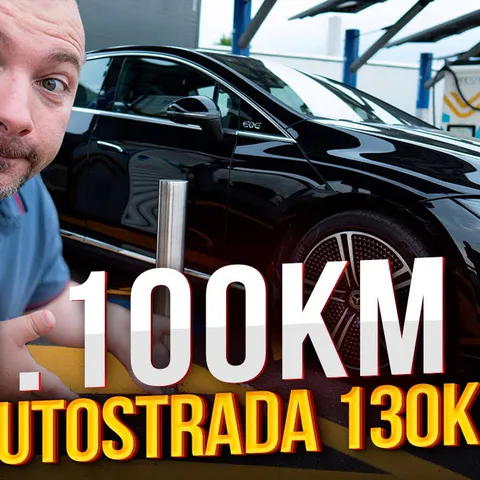 Copertina del video sulla prova autostradale di 1.000 km della Mercedes-Benz EQE 350 Plus