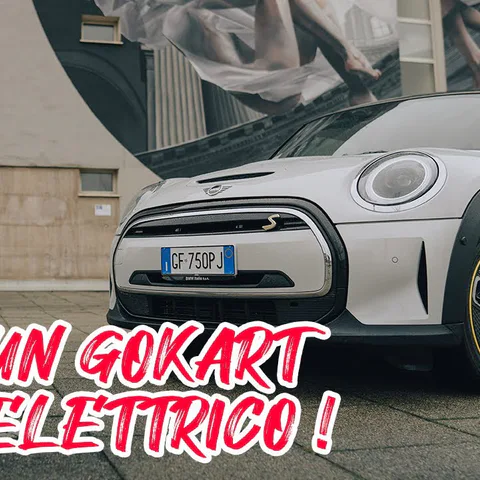 Copertina del video dedicato alla prova della Mini Cooper SE elettrica, con analisi di guida, autonomia e ricarica