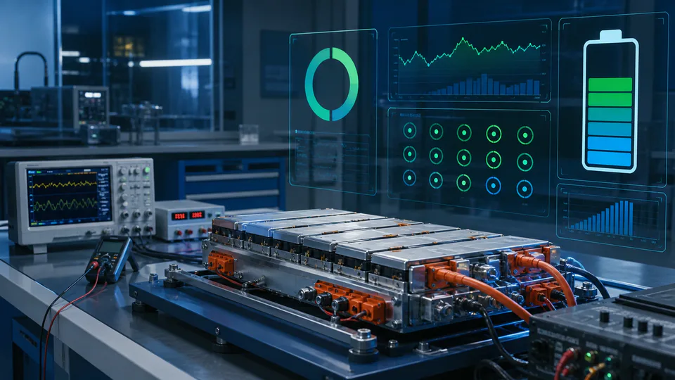 Monitoraggio dello stato di salute e della vita residua di una batteria agli ioni di litio per auto elettriche
