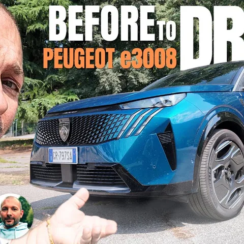 Copertina del video dedicato alla prova della Peugeot e-3008, ai consumi e agli aspetti pratici nell’uso quotidiano