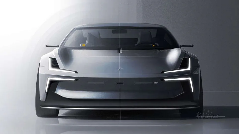 polestar o2 anteriore bianca