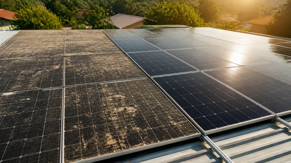 Immagine di copertina della Flash News dedicata agli effetti della polvere sahariana sul fotovoltaico
