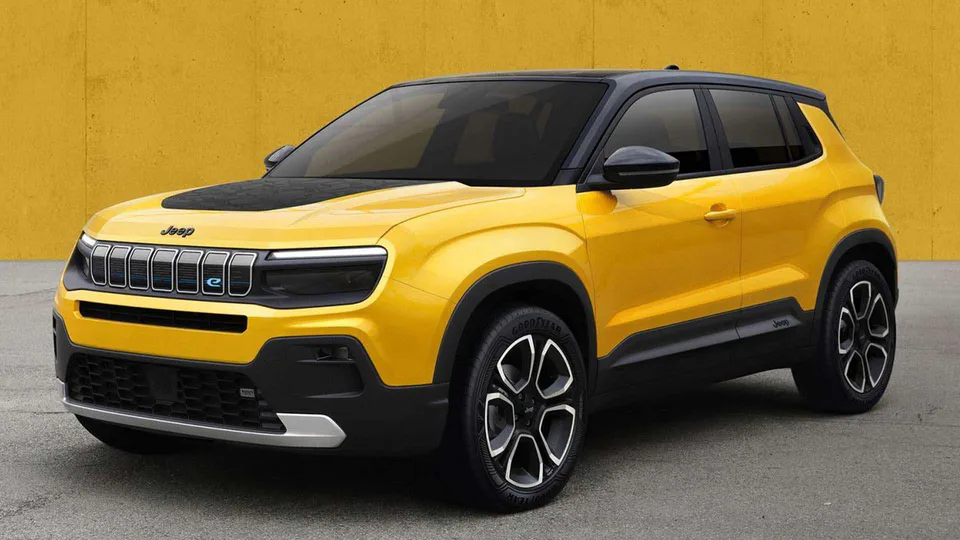 jeep elettrica anteriore render