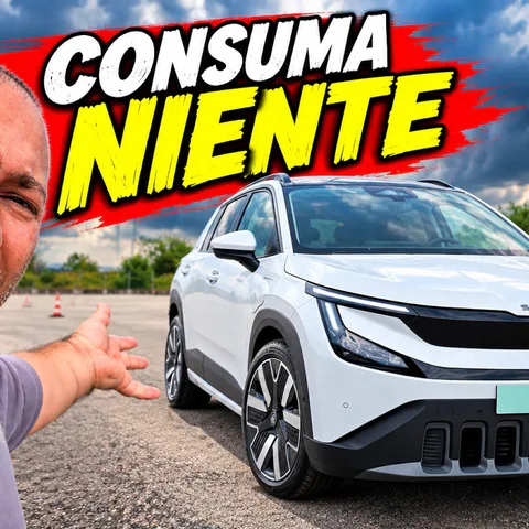 Copertina del video dedicato alla Skoda Epiq, alle batterie, allo spazio interno e ai prezzi della gamma