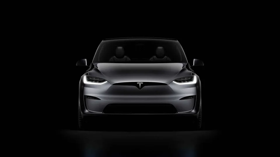 Tesla Model X Nera Anteriore