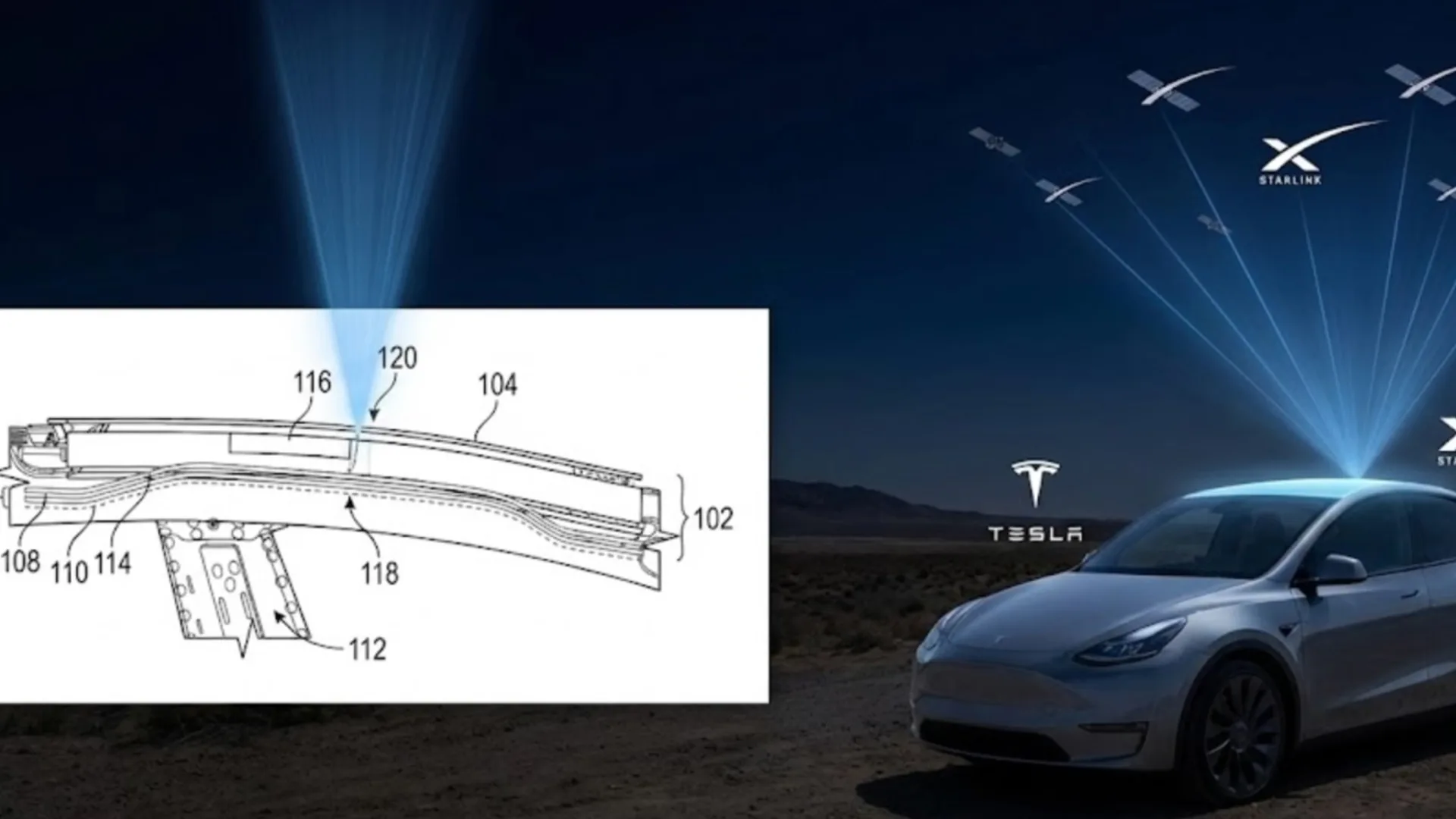 brevetto tesla starlink tetto