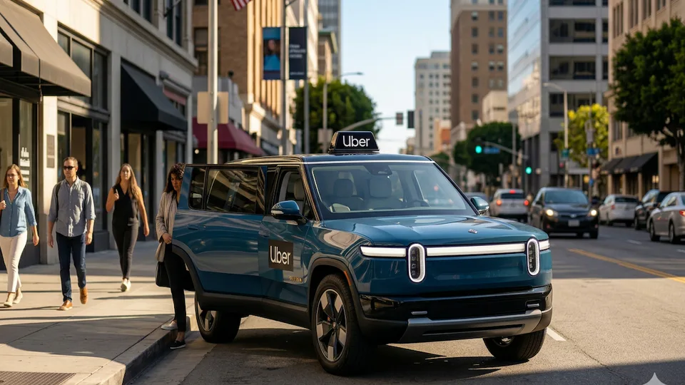 Uber investe in Rivian: 50.000 robotaxi elettrici