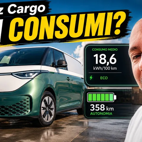 Copertina del video dedicato al test dei consumi reali del Volkswagen ID. Buzz Cargo su percorso misto