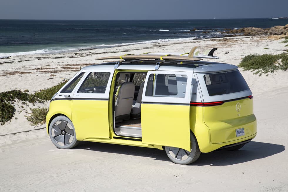 Volkswagen iD.Buzz Laterale in Spiaggia
