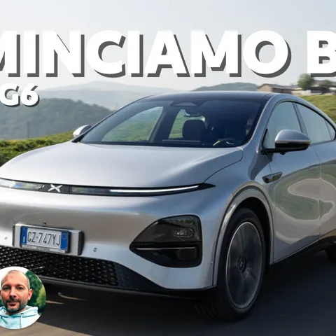 Copertina del video dedicato alla prova della XPeng G6, al software di bordo e alla ricarica rapida