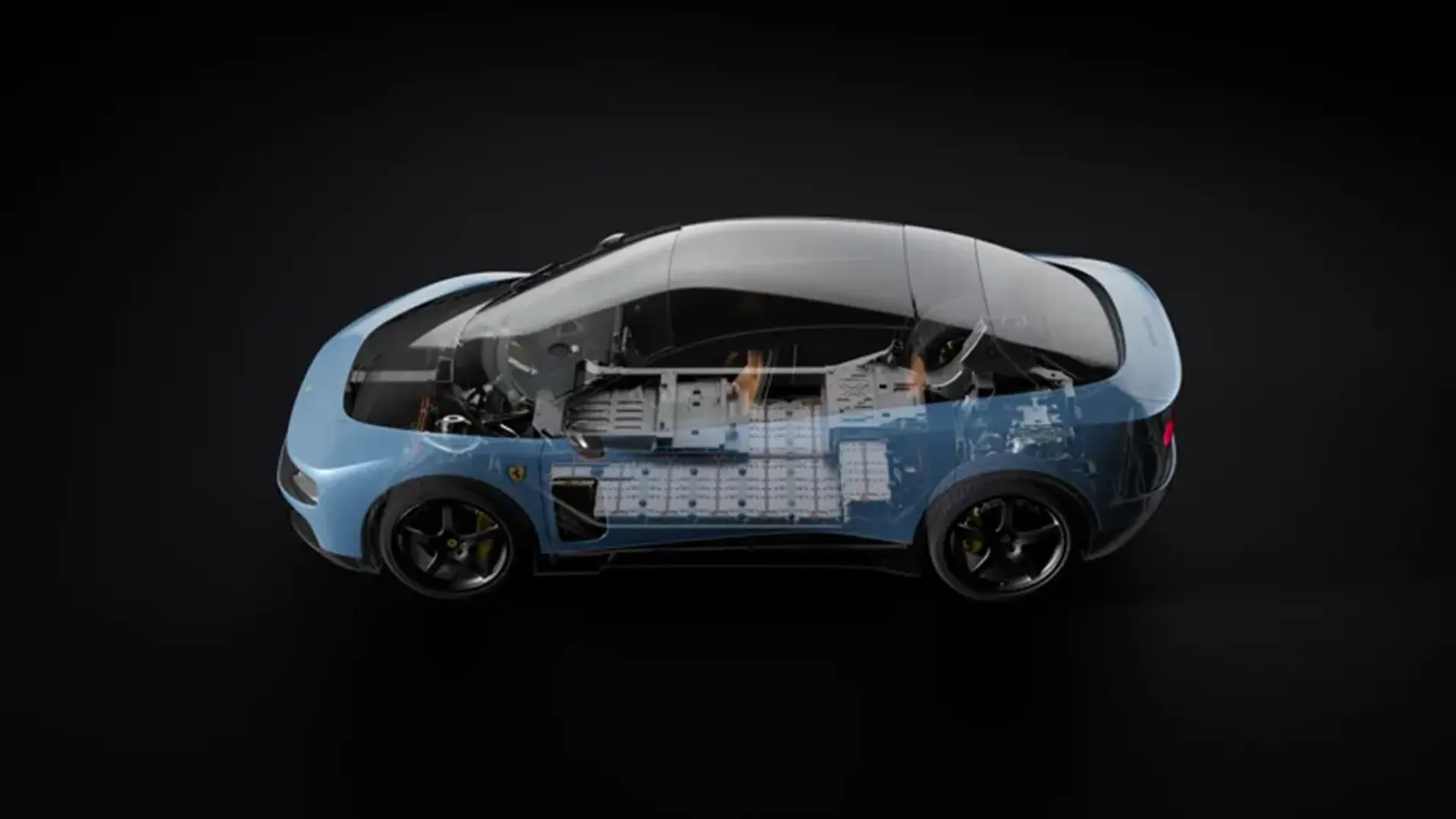 Elettronauti - Ferrari Luce - Schema tecnico - Vista anteriore a tre quarti