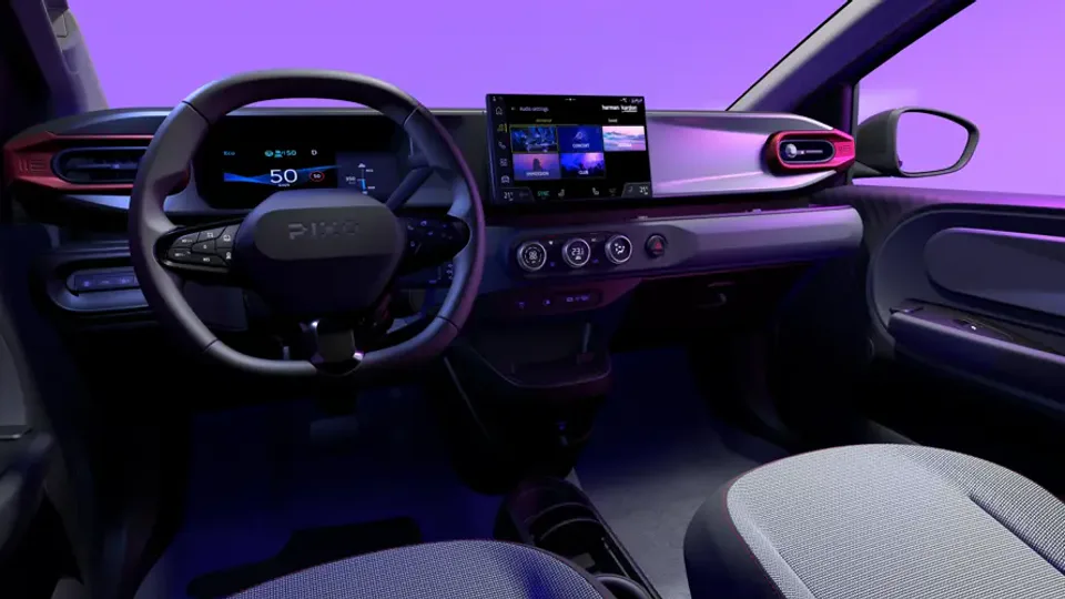 Elettronauti - Plancia e area del passeggero anteriore della Nissan Pixo