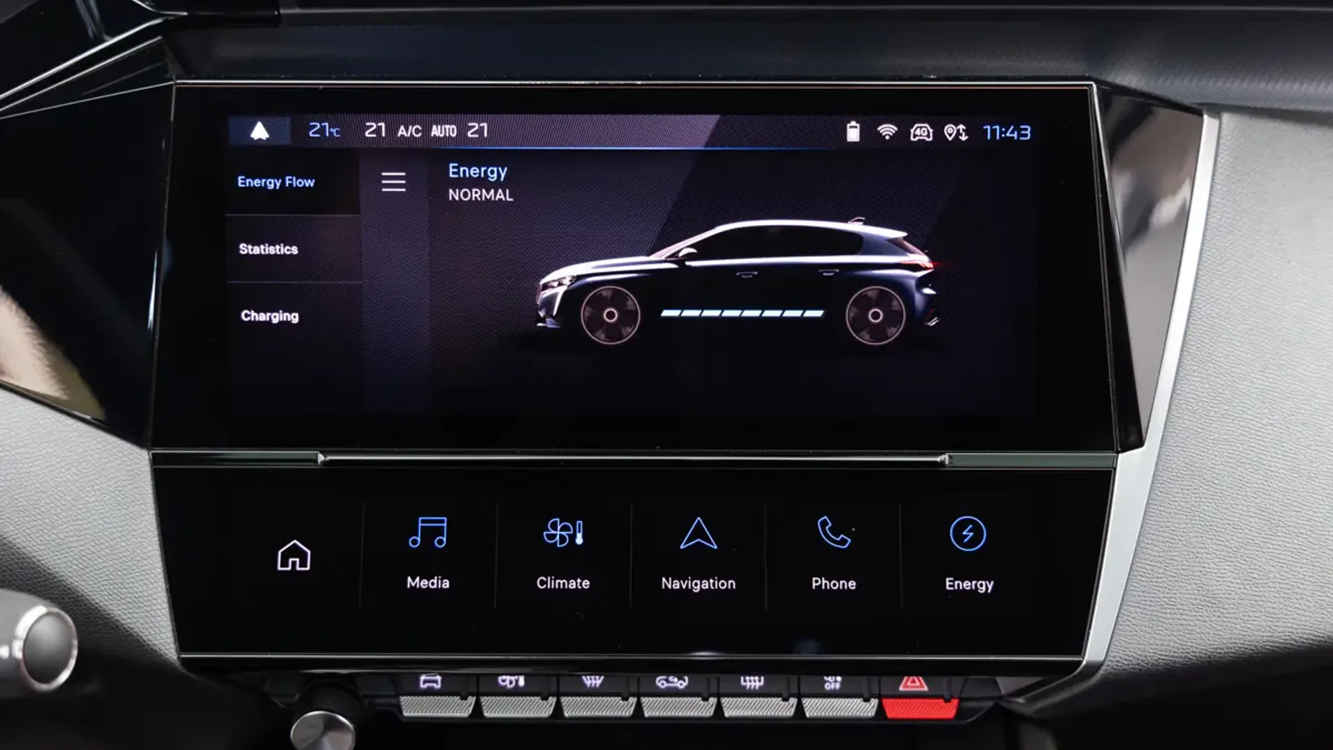 Elettronauti - Peugeot e-308 E-308 58kWh - infotainment