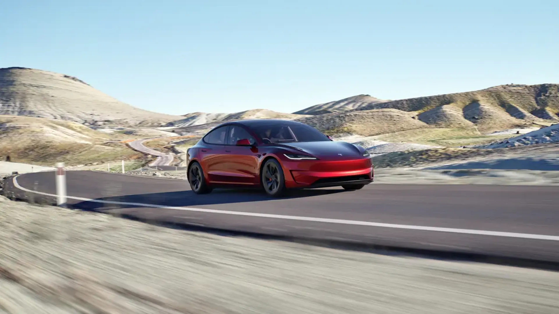 Elettronauti - Tesla Model 3 Performance - Nero - Esterno - Vista anteriore a tre quarti